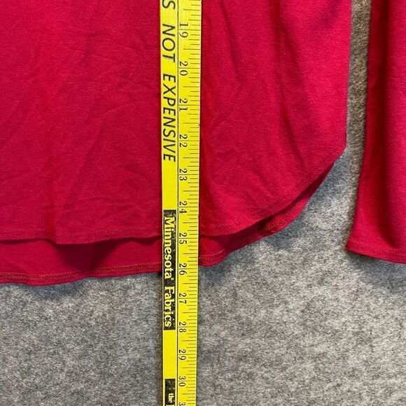 EILEEN FISHER Top Women’s Small Red Stretch Jersey Long Sleeve Crewneck T-Shirt - Picture 6 of 10